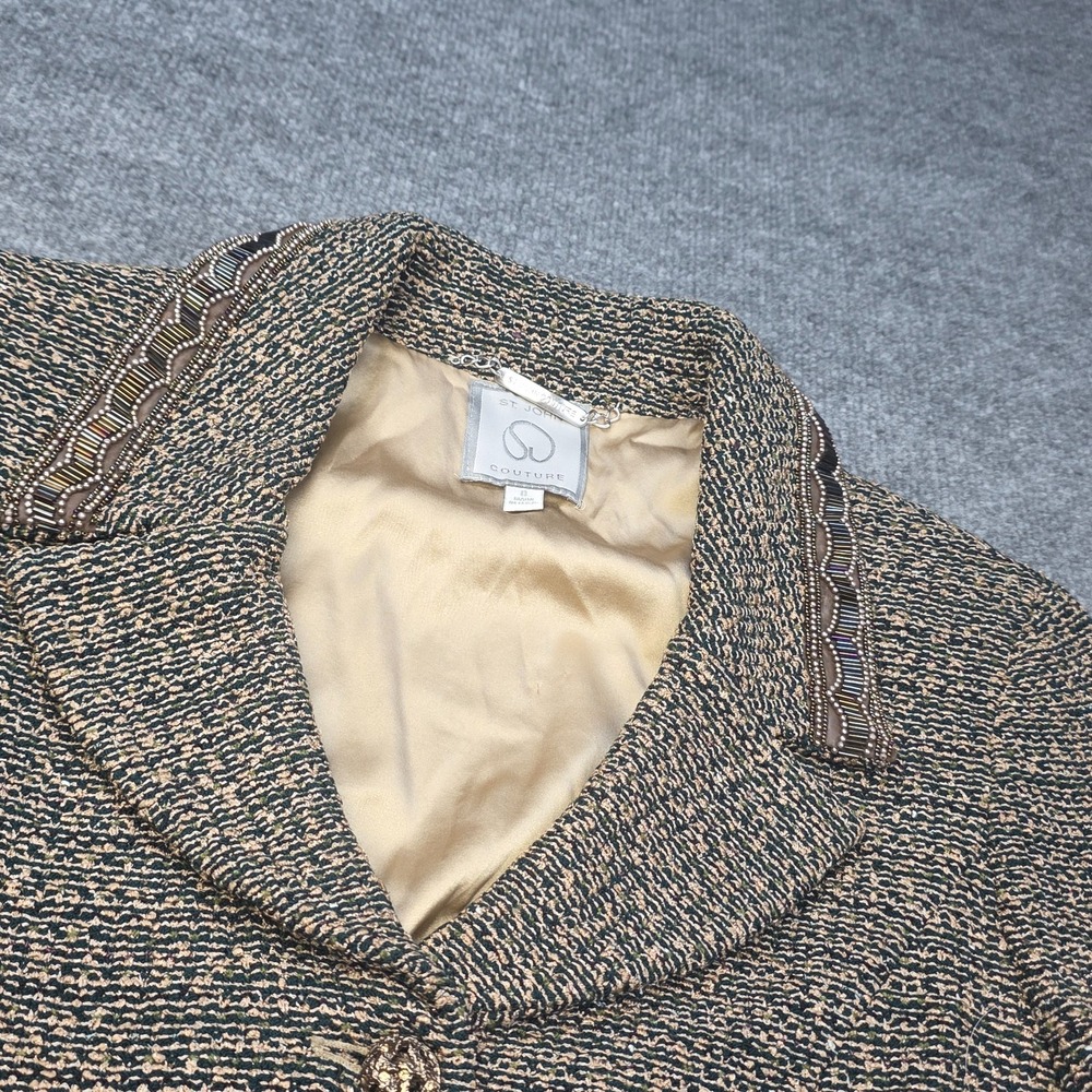 Vintage St. John Couture SKirt Suit Set Women's 8 & 6 Textured Knit - Picture 6 of 16